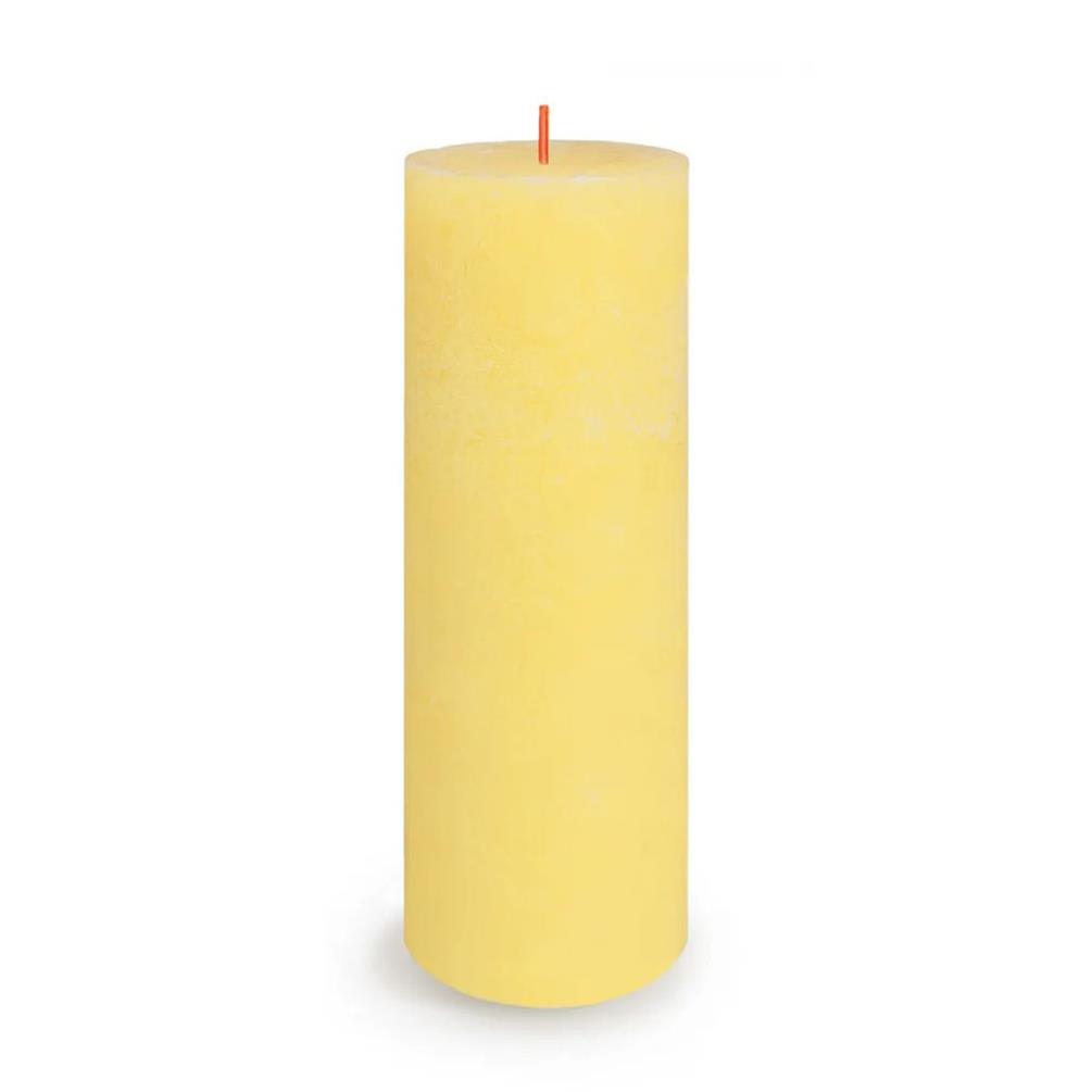 Bolsius Sunny Yellow Rustic Shine Pillar Candle 19cm x 7cm £8.99